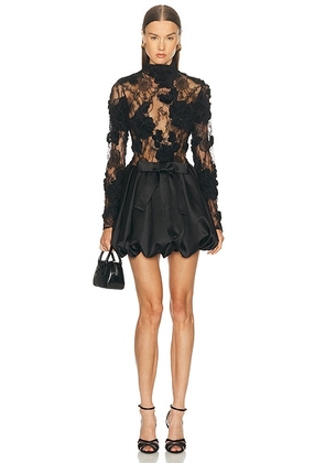 AKNVAS Jette Lace Dress And Bubble Skirt in Black - Black. Size 0 (also in ).