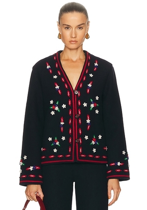 BODE Carroll Jacket in Navy & Red - Navy. Size S (also in ).