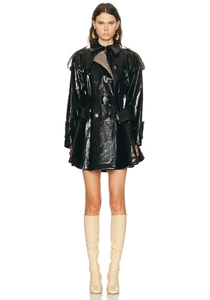 Chloe Leather Coat in Black - Black. Size 36 (also in 38).