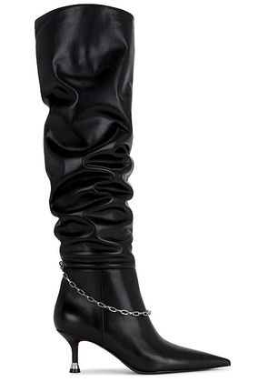 Alexander Wang Akila 65mm Slouch Boot in Black - Black. Size 36.5 (also in 37, 37.5, 38, 38.5, 39, 39.5, 41).