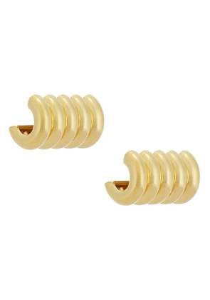 DEHANCHE Hollyhock Large Earrings in Gold Vermeil - Metallic Gold. Size all.