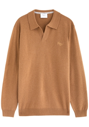 Percival Network Wool-blend Polo Jumper - Orange - L