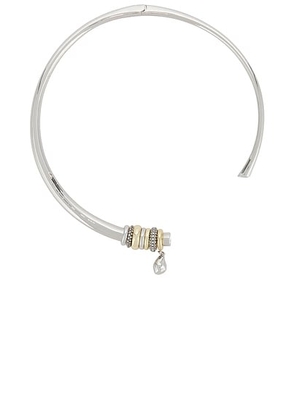 Demarson James Collar Necklace in Iridium  Gold  & Pave - Metallic Gold. Size all.