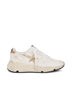 Golden Goose Running Sneaker in White  Gold  & Beige - White. Size 41 (also in ).