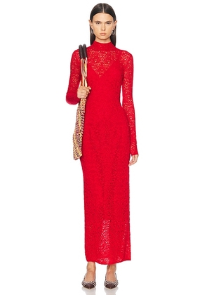 Gabriela Hearst Lethe Dress in Scarlet Red - Red. Size L (also in S).