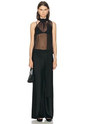 EAVES Grethe Halter Top in Black - Black. Size L (also in M, S, XL, XS, XXS).