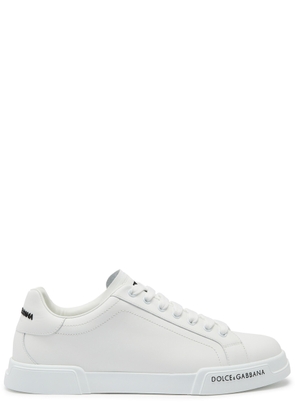 Dolce & Gabbana Portofino Leather Sneakers - White - 40 (IT40 / UK6)