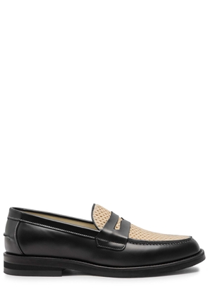 Duke And Dexter Rattan and Leather Loafers - Black And White - 9 (IT43 / UK9)