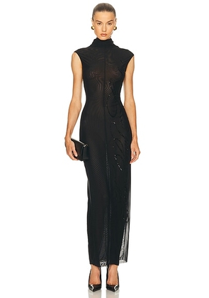 Jean Paul Gaultier Sequined Long Dress in Black - Black. Size S (also in ).