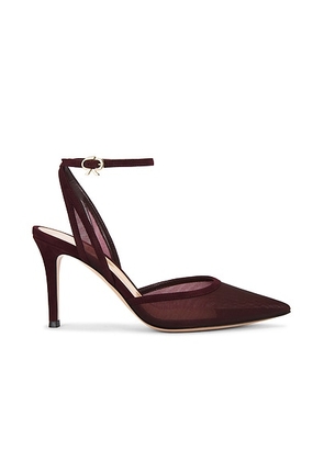 Gianvito Rossi Sheer Pump in Royale - Burgundy. Size 36.5 (also in ).