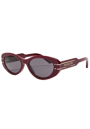 Dior Oval-frame Sunglasses - Brown Brown - One Size