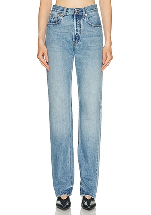 JACQUEMUS Le De-nimes Droit in Blue & Tabac - Blue. Size 24 (also in 25, 26, 27, 28, 29, 30, 31).