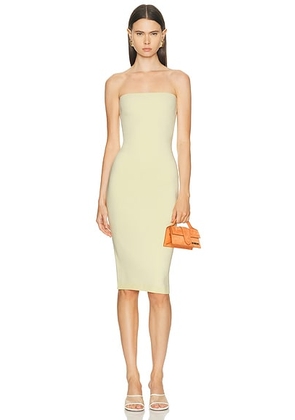 JACQUEMUS La Robe Maille Sera in Pale Yellow - Lemon. Size 34 (also in 36, 38, 40, 42).