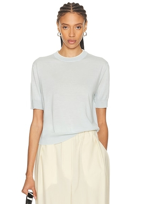 Jil Sander Short Sleeve Top in Sky - Baby Blue. Size 34 (also in 38, 40).