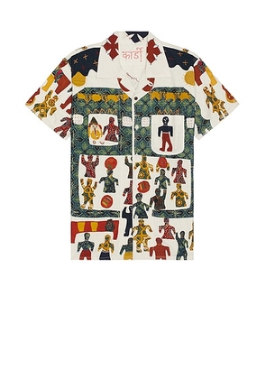 Kardo Chintan Shirt in Rabari Applique - Multi. Size S (also in ).