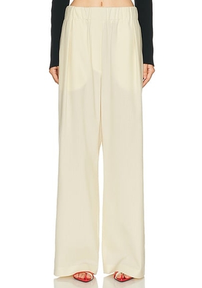 Jil Sander Wide Leg Trouser in Vanilla - Cream. Size 34 (also in ).