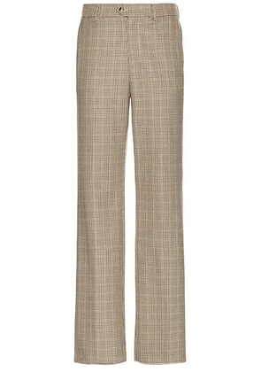 Midnight Rodeo Flared Tailored Trousers in Brown Houndstooth - Brown. Size 30 (also in ).