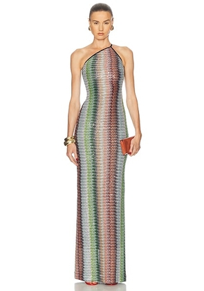Missoni Long Dress in Multicolor Green & Red - Green. Size 36 (also in ).