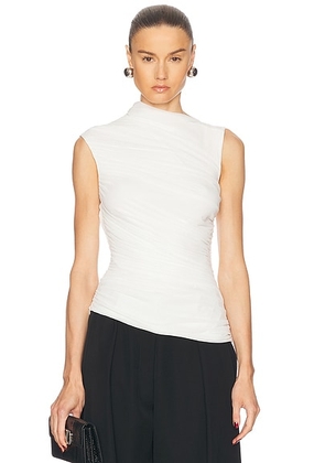 NICHOLAS Callie Sleeveless Asymmetrical Top in Ivory - Ivory. Size 8 (also in ).