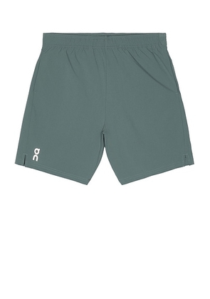 On 7 Core Shorts in Olive - Olive. Size L (also in M, S, XL/1X).