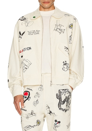 Kardo x Monitaly Tattoo Jacket in Khadi - Cream. Size M (also in ).