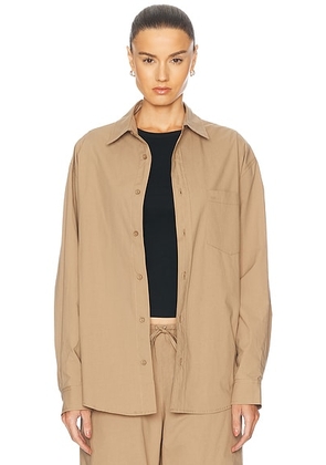 Matteau Relaxed Shirt in Stone - Taupe. Size 4 (also in ).