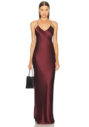 NILI LOTAN Cami Gown in Claret - Burgundy. Size L (also in ).