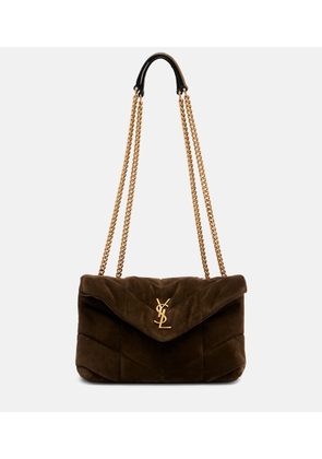 Saint Laurent Puffer Toy suede shoulder bag