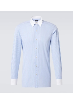 Tom Ford Striped cotton poplin shirt
