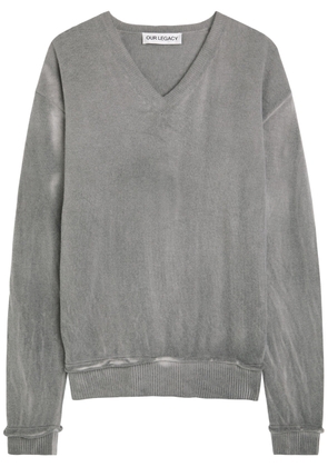 Our Legacy V-neck Merino Wool Jumper - Grey - 50 (IT50 / L)