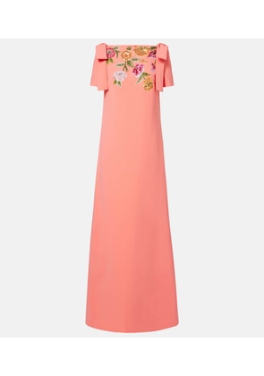 Carolina Herrera Bow-detail embellished floral gown
