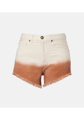 Alanui Shades Of Eden denim shorts