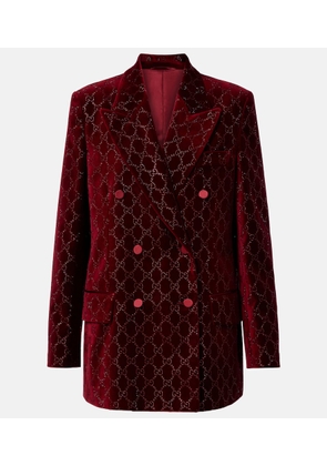 Gucci GG embellished cotton velvet blazer