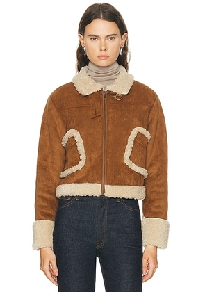 MOTHER The On Thin Ice in Story Untold - Cognac. Size L (also in M, S, XL, XS).