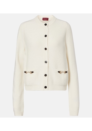 Gucci Horsebit wool and cashmere cardigan