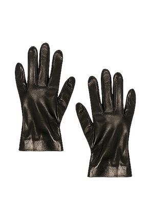 Saint Laurent Leather Gloves in Black - Black. Size 8 (also in ).