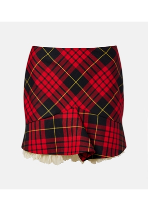 McQueen MacQueen tartan ruffled miniskirt