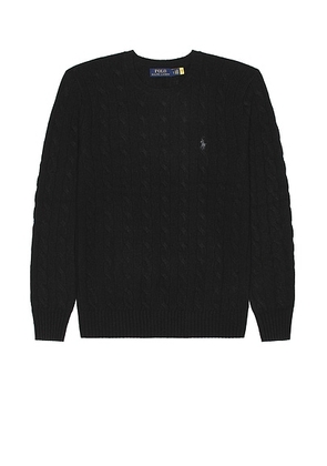 Polo Ralph Lauren Cable Sweater in Black - Black. Size L (also in M, S, XL, XXL).