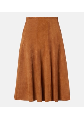 Stouls Sabrina suede midi skirt