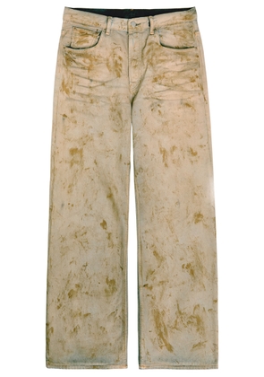Acne Studios Dirt Effect Wide-leg Denim Jeans - Beige - 32 (W32 / M)