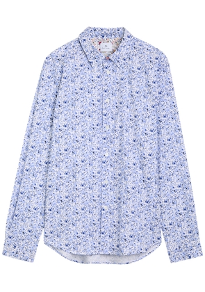 PS Paul Smith Patterned Tailored fit Stretch-cotton Shirt - White - L