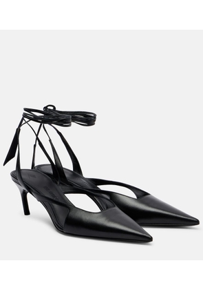 The Attico Diane 55 leather slingback pumps