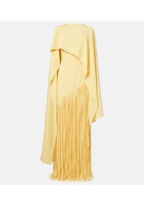 Marmar Halim Giselle fringed caped crepe gown