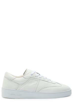 Jude Llow Pierre Panelled Grained Leather Sneakers - White - 8 (IT42 / UK8)