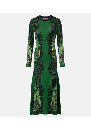 La DoubleJ Bee jacquard midi dress