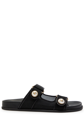 Jimmy Choo Fayence Mesh Sliders - Black - 40 (IT40 / UK7)