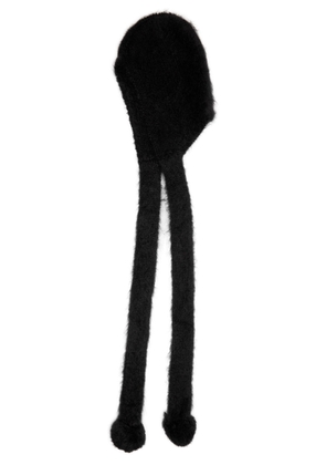 Acne Studios Pom-pom Brushed Mohair-blend Hood - Black - One Size