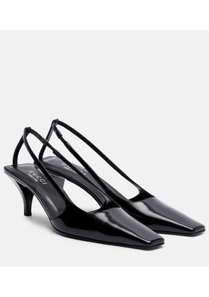 Gucci Leather slingback pumps