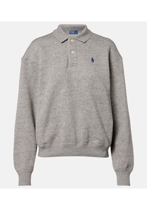 Polo Ralph Lauren Logo cotton-blend fleece polo sweatshirt