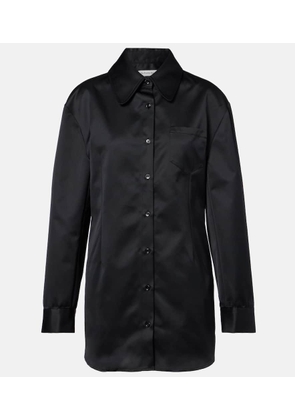 The Frankie Shop Akita satin shirt dress